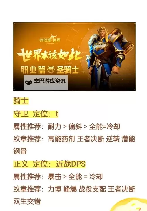 《塔瑞斯世界》公测九大职业选择推荐 各职业特点强度介绍图1