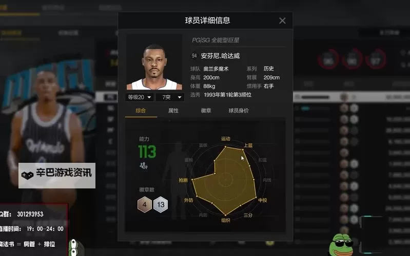 《NBA2K19》钻石哈达威属性解析 钻石便士哈达威好用吗图1