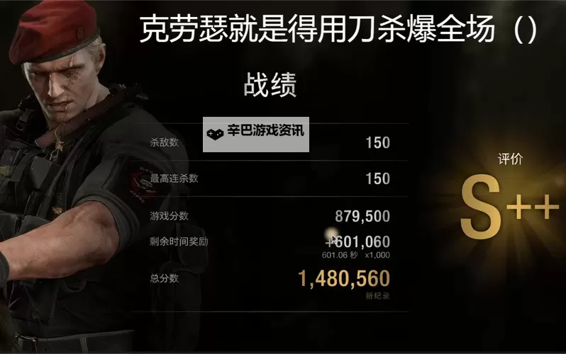 《生化危机4重制版》佣兵模式克劳瑟S+评价攻略图1