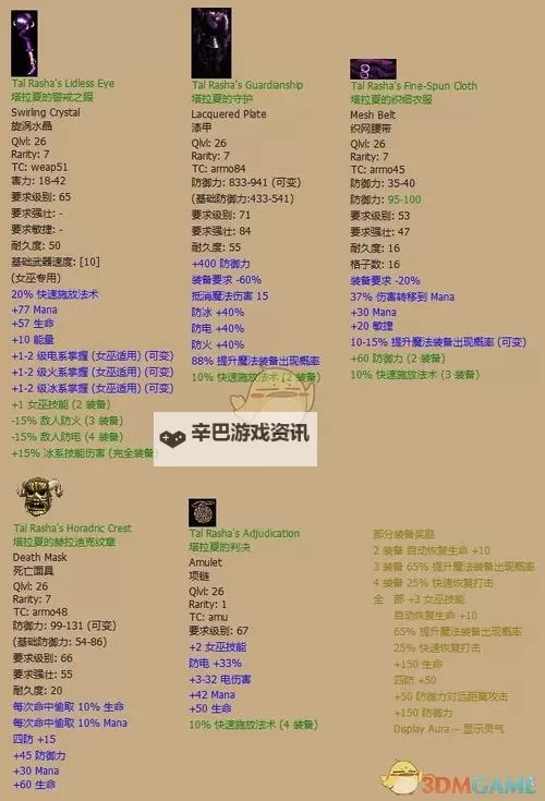 《暗黑破坏神2重制版》装备附带技能介绍 装备职业技能介绍图1