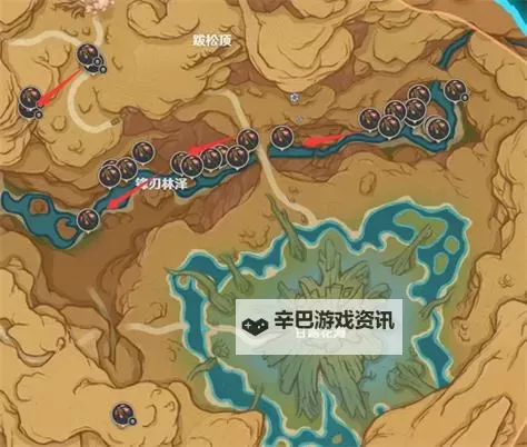 《原神》3.6版悼灵花地面采集路线推荐图1