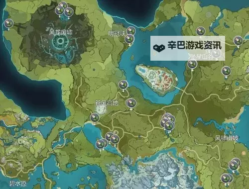 《原神》嘟嘟莲采集路线一览图1